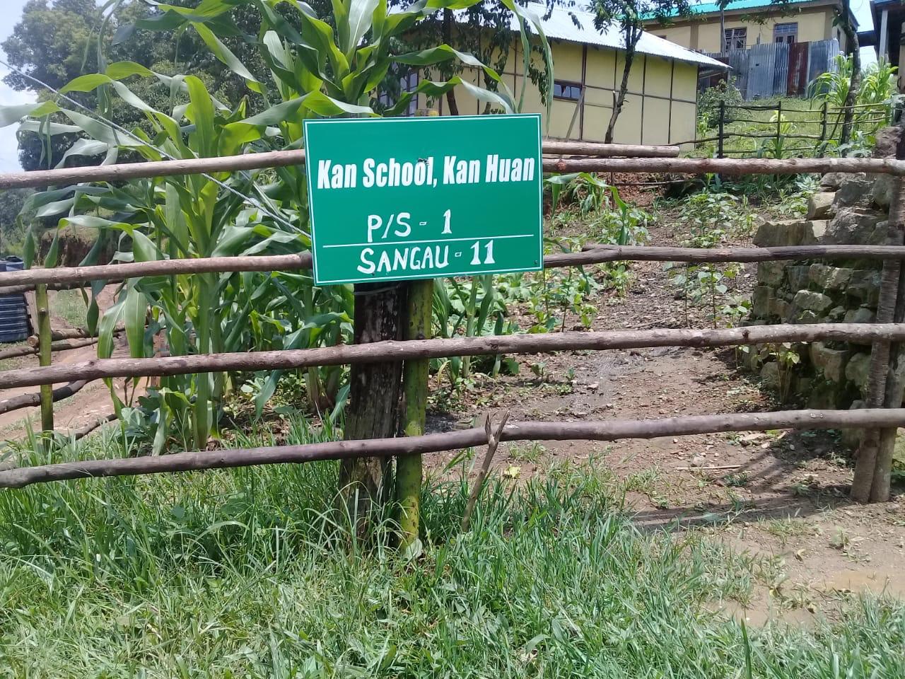 Kan Sikul, Kan Huan! In Mizo, this means 'My School, My Farm.'