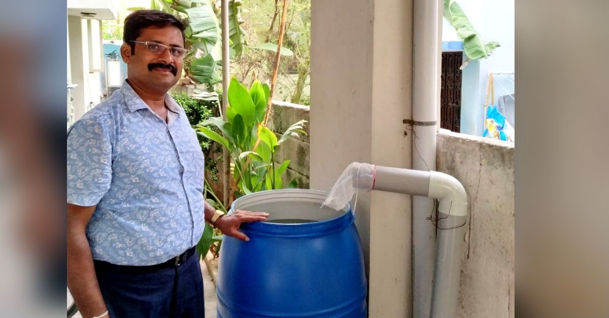 Chennai Man Develops Rs 250 Water Harvesting System That Collects 225 Litres in 10 Mins!