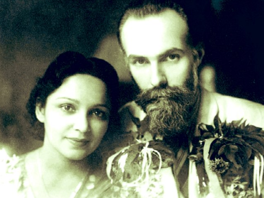 Devika Rani with her husband Svetoslav Roerich (Source: Twitter)