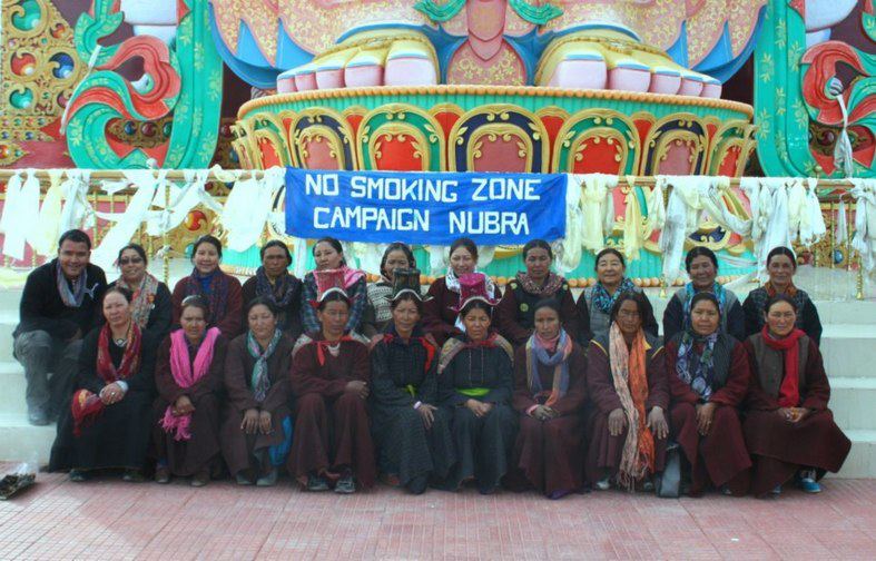 Dr Nordan with some of the women who made the campaign possible. 