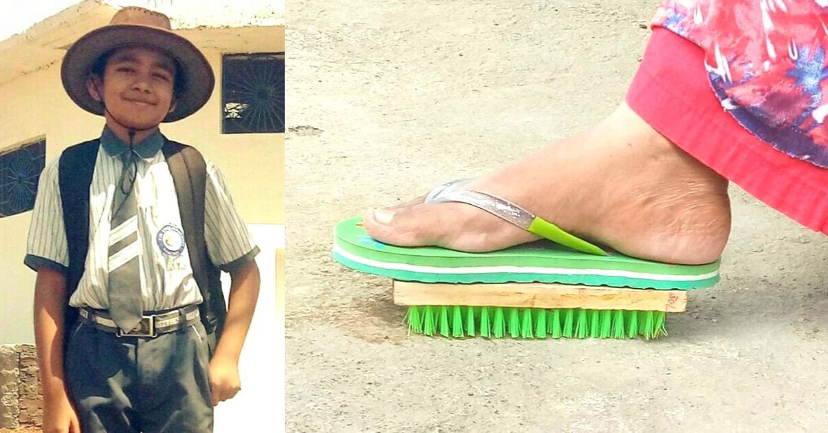 12-YO Boy Invents Rs 35 ‘Swachchta’ Brush For People With Back Pain!