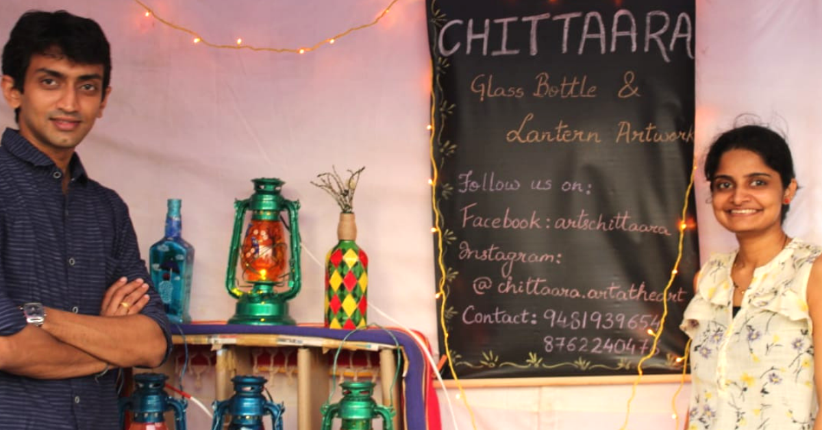 Chennai Couple Collects Discarded Bottles, Upcycles Them Into Gorgeous Art