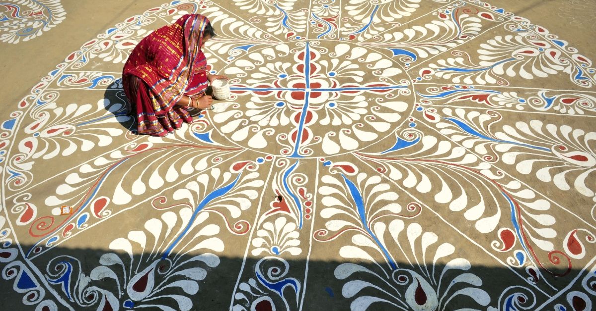 Rice Flour With Dollops of History: Beautiful Pics Of Bengal’s Ancient Alpona Art