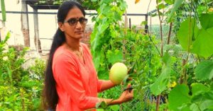 Andhra Lady Upcycles Waste Into Planters, Grows 30+ Veggies on Her Terrace