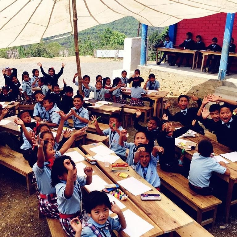 Students at the Lyzon Friendship School in Manipur. (Source: Instagram)