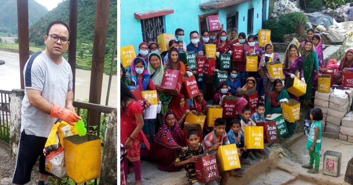 Engineer Gifts Dustbins; Prompts 1000+ Uttarakhand Villagers to Clean Their Hamlets