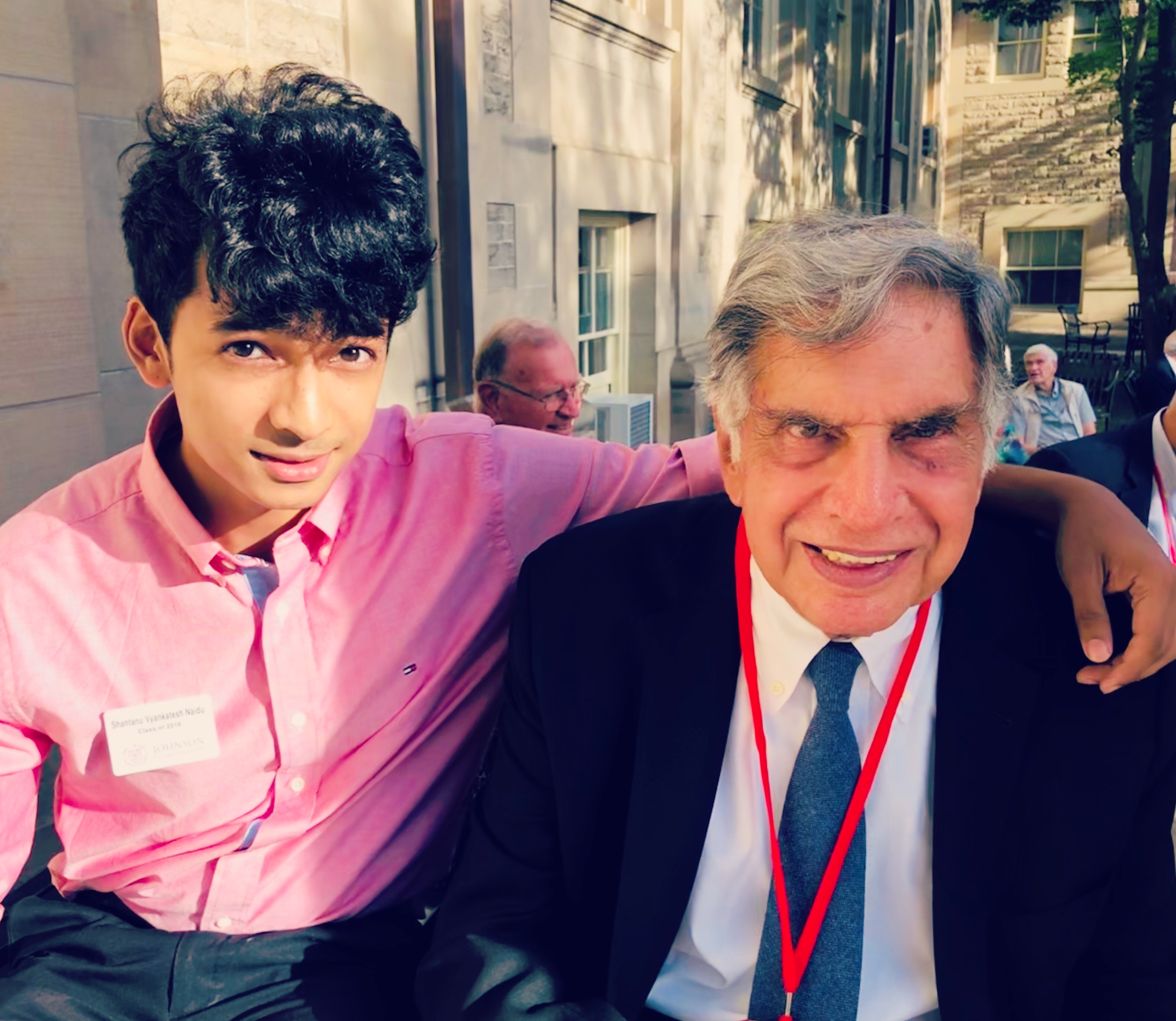 Shantanu Naidu with Mr Ratan Tata. (Source: Shantanu Naidu)