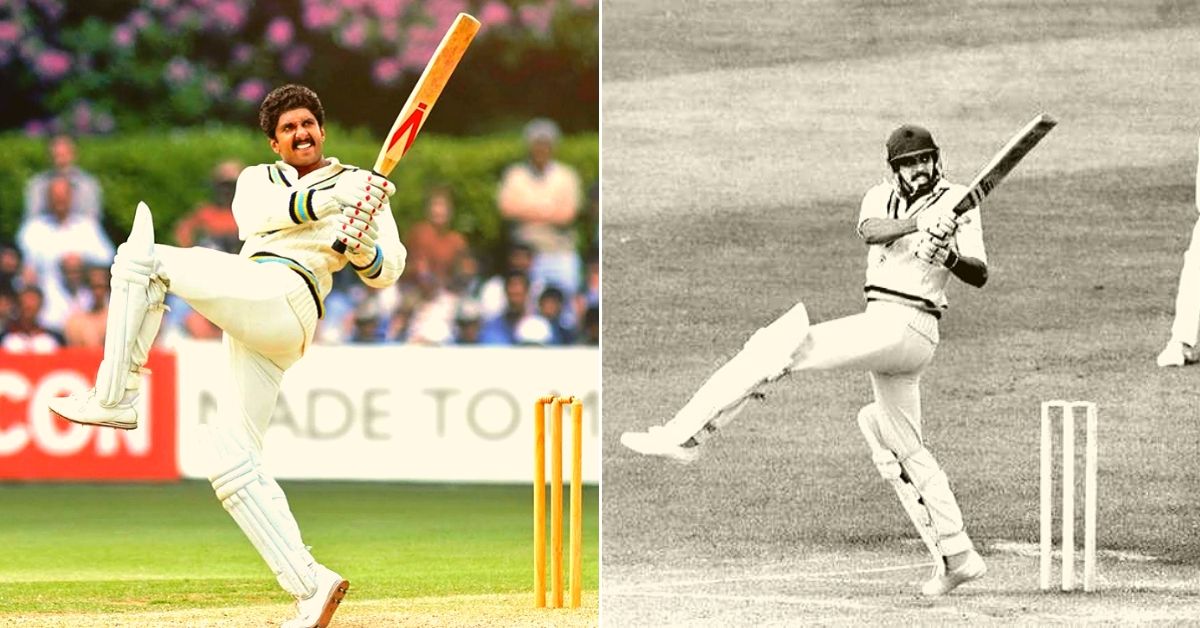 Ranveer Singh (left) as Kapil Dev (right) . (Source: Instagram/ranveersingh)