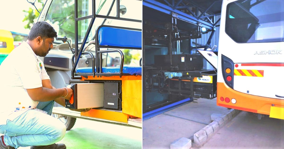 B’luru Startup’s Swappable Tech Can Turn India’s Buses & Autos 100% Electric