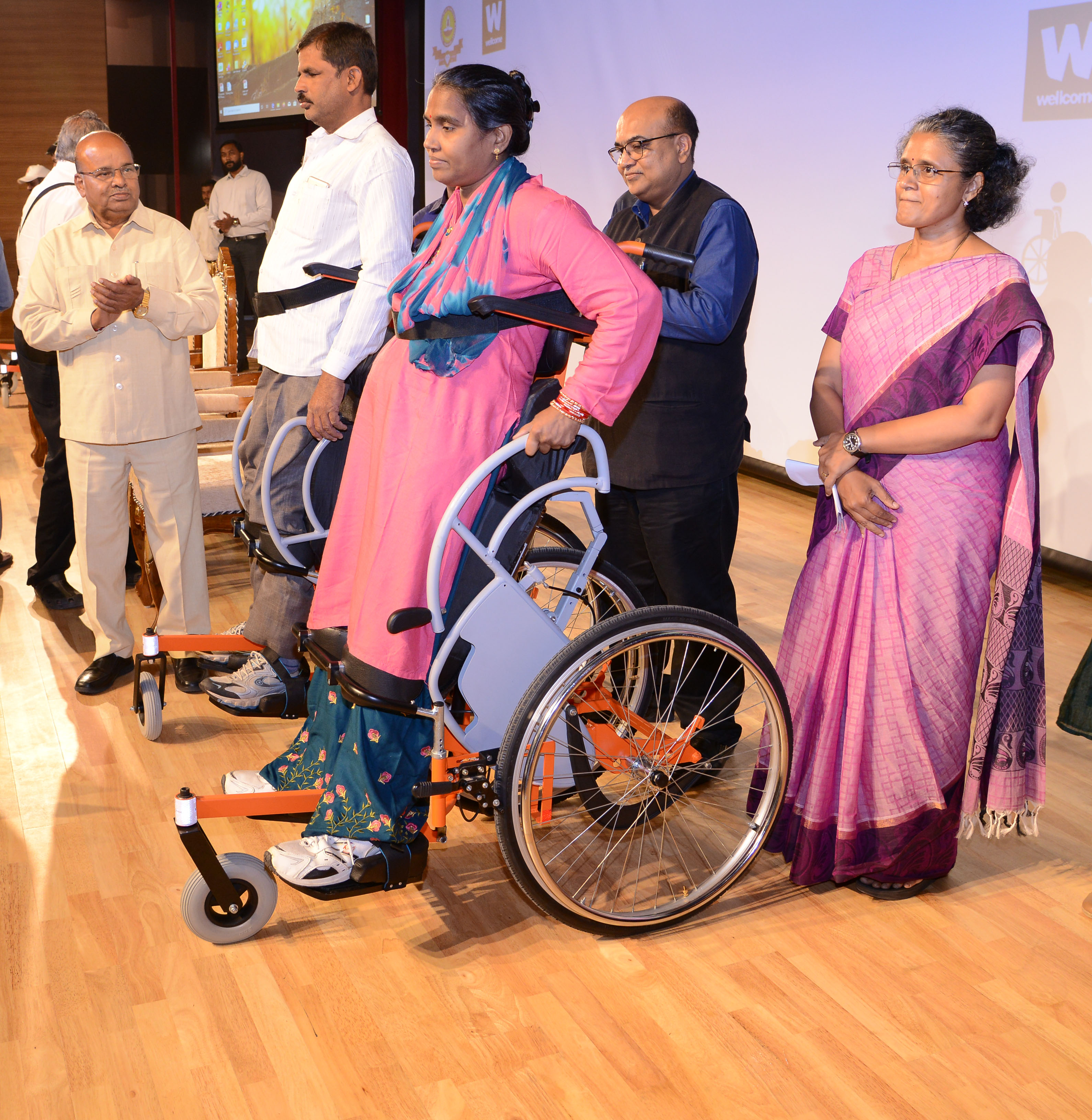 Standing wheelchair demonstration. (Source: IIT-Madras)