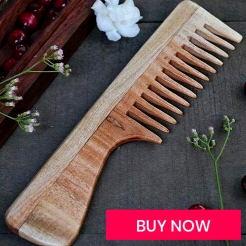 frizzy hair wooden comb