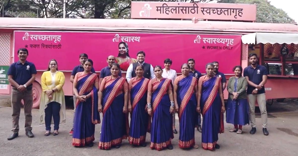 Pune Duo Convert Old Buses Into Ladies’ Toilets That Have Been Used Over 1 Lakh Times