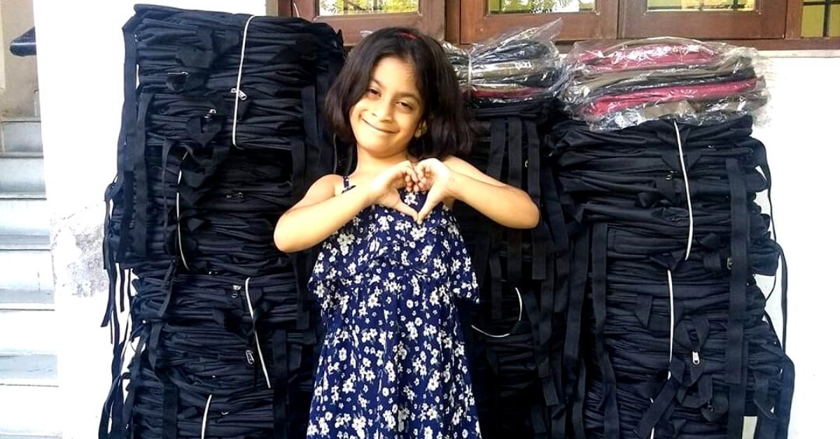 Inspired by Father, 6-YO Nagpur Girl Donates 4800 School Bags to Needy Kids