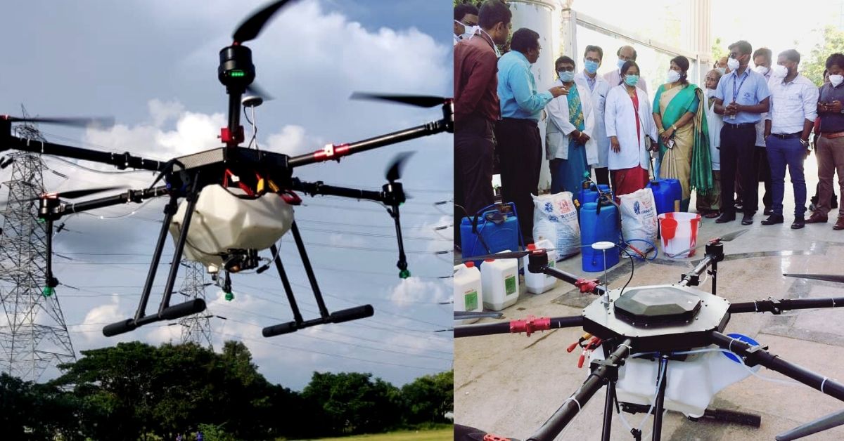 This Chennai Startup’s Drones Are Helping Sanitise COVID-19 Infection Hotspots!