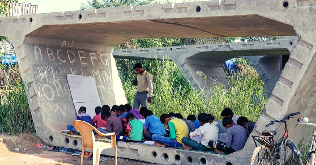 This 25-YO Student Teaches 250 Slum Kids Under a Flyover Slab in Delhi Every Day!