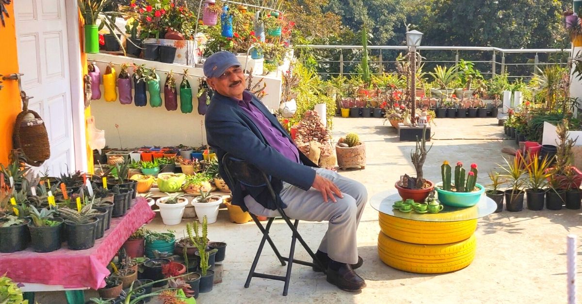 400 Organic Plants & 100+ Pots Made From Waste: Haryana Man’s Garden Is Stunning!