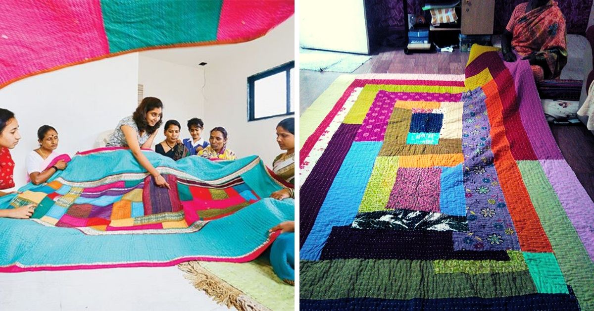 Pune Duo Fashion Old Sarees into Stunning Quilts, Help 30 Rural Women Earn a Living!