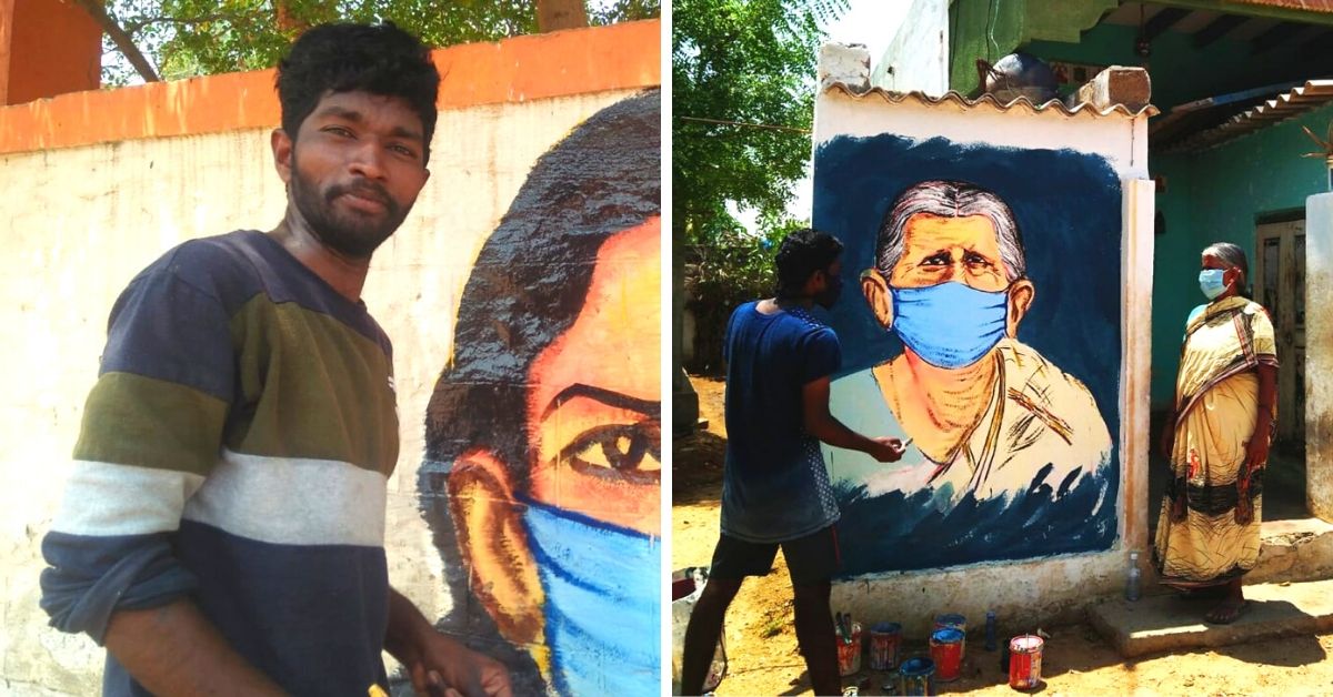 This 25-YO’s Innovative Paintings Are Educating 50 Andhra Villages About COVID-19