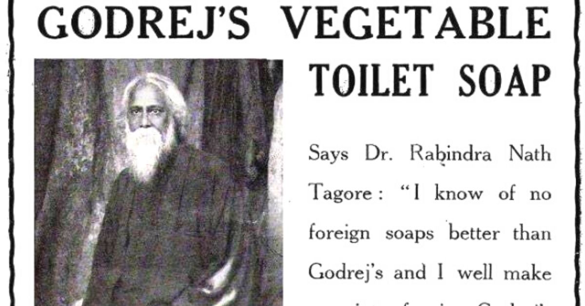 Indian Firm Made the World’s First Cruelty-Free Soap, Got Tagore to Model For It