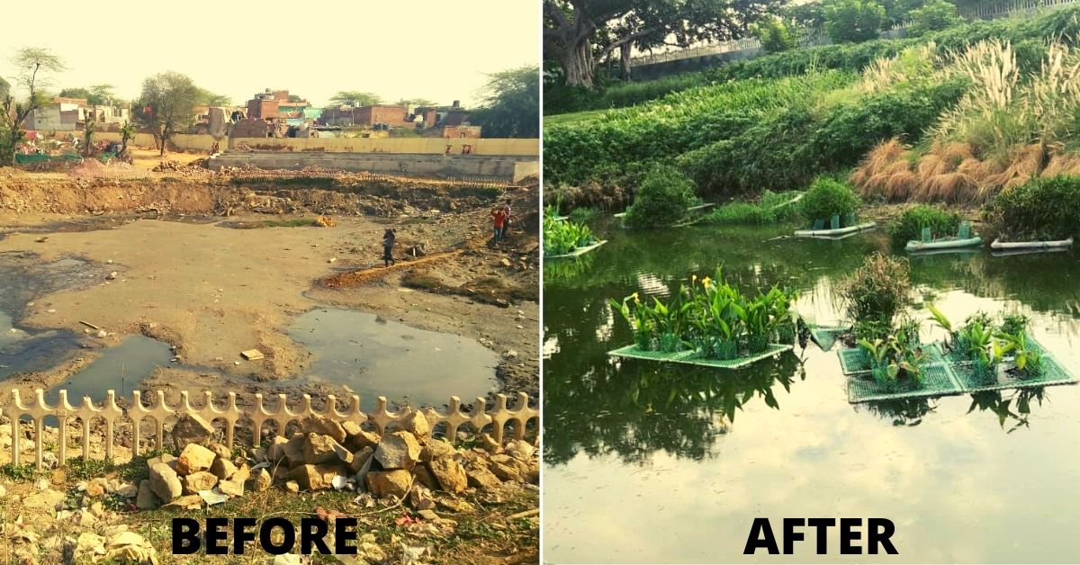 Delhi Man Turns Wasteland Into Model Lake in a Year, For Half The Usual Cost