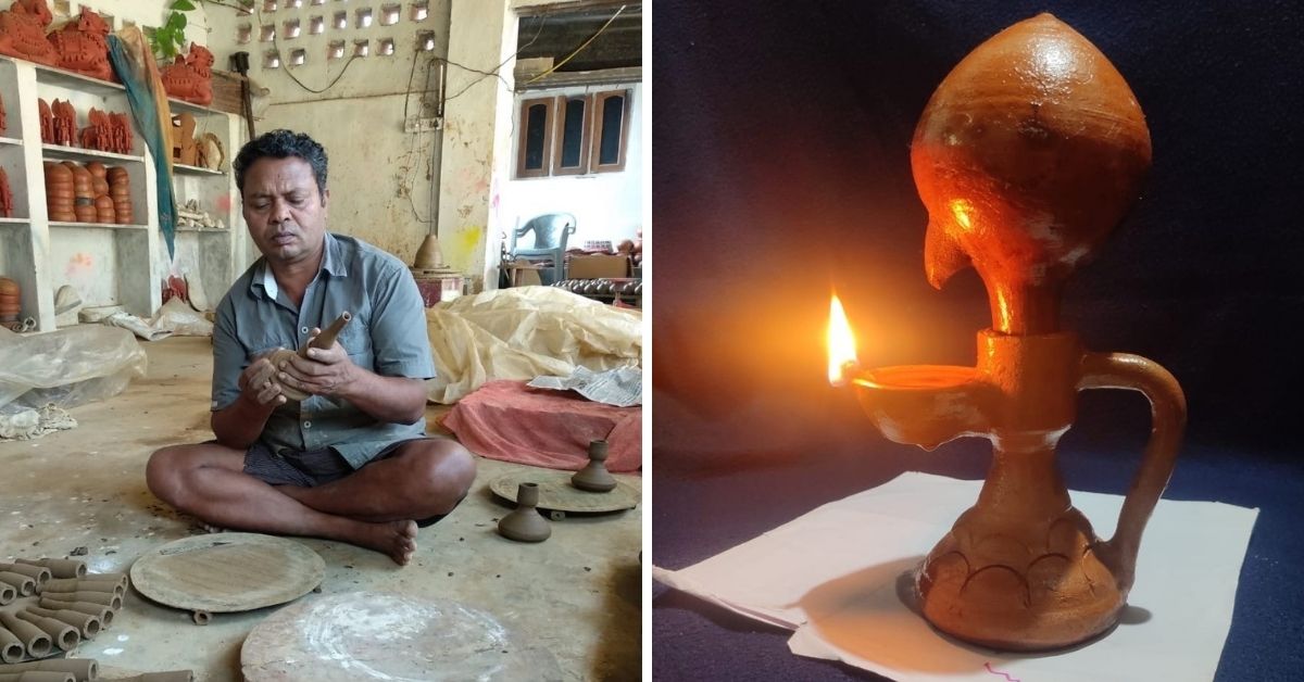 Diwali lamp that automatically refills oil