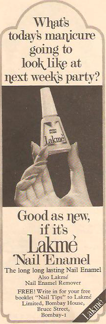 Old Advertisement of Indian Makeup Brand Lakme