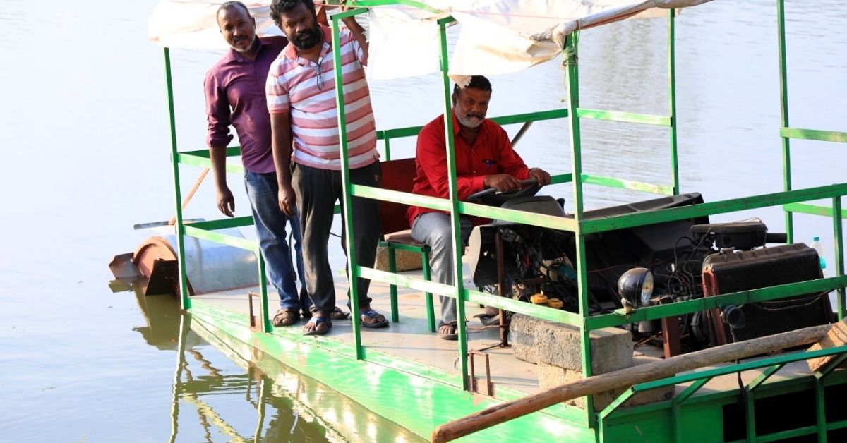 Fisherman Uses Old Ambassador Engine to Build a Weed Remover That Can Save Lakes