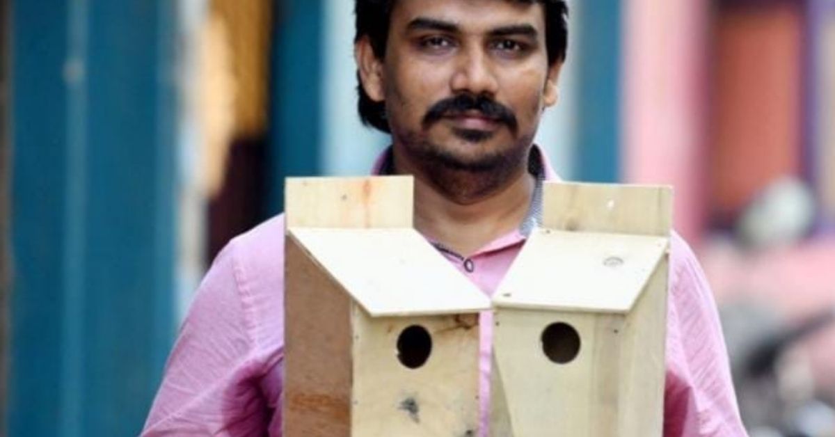 Sparrow 1 Chennai Professor Creates 2 Sanctuaries, Over 1000 Safe Nesting Spaces For Sparrows