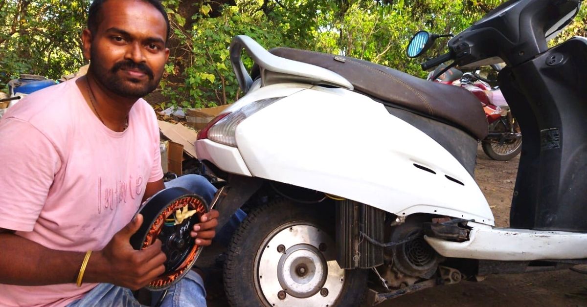 Maharashtra Man Converts Activa Into EV That Runs 60 Km/Hr,  Cuts Cost By 40%