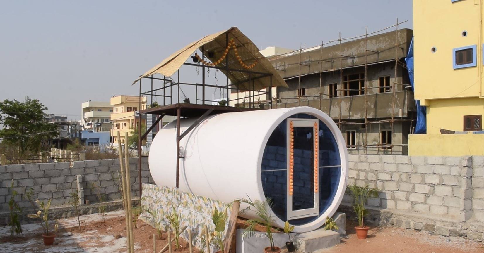 Low cost home from sewage pipe