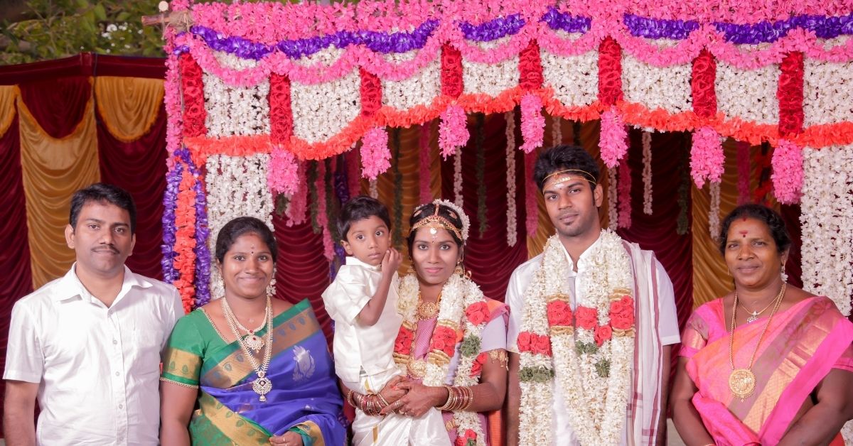 Madhu and her mother (right) at Madhu's wedding 