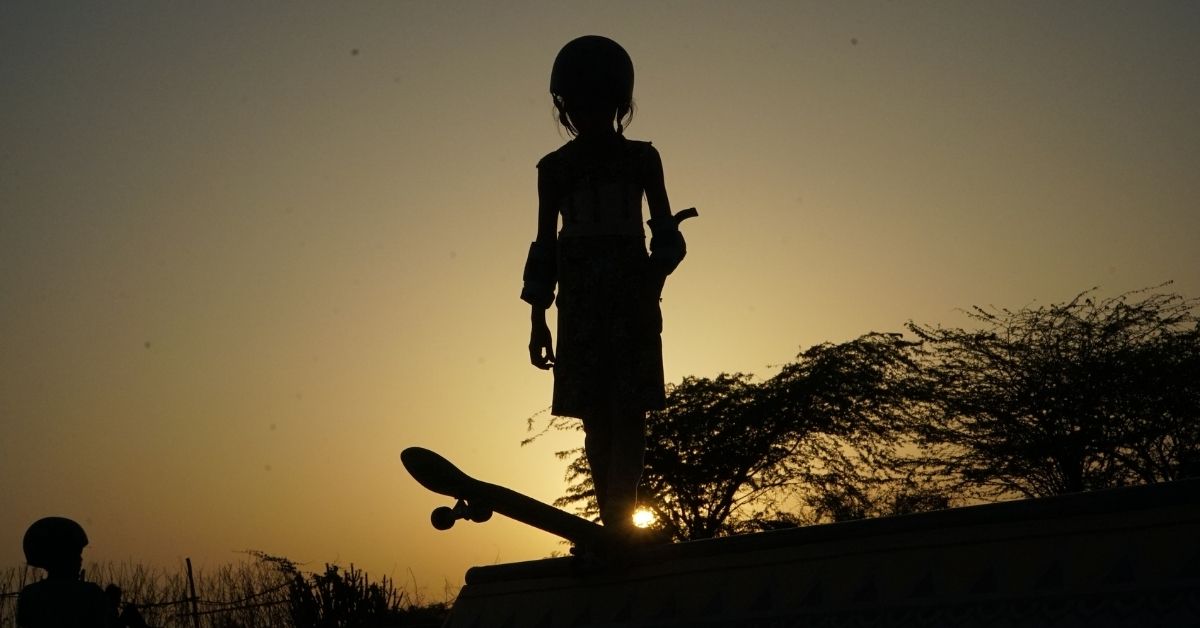 Kusum was the first girl in the village to learn skateboarding