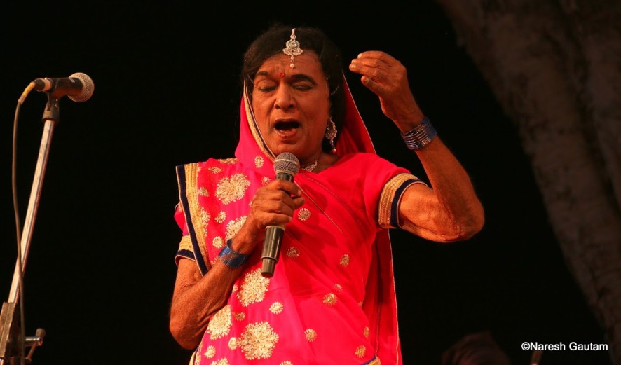 Ramchandra Manjhi during one of his stage performances