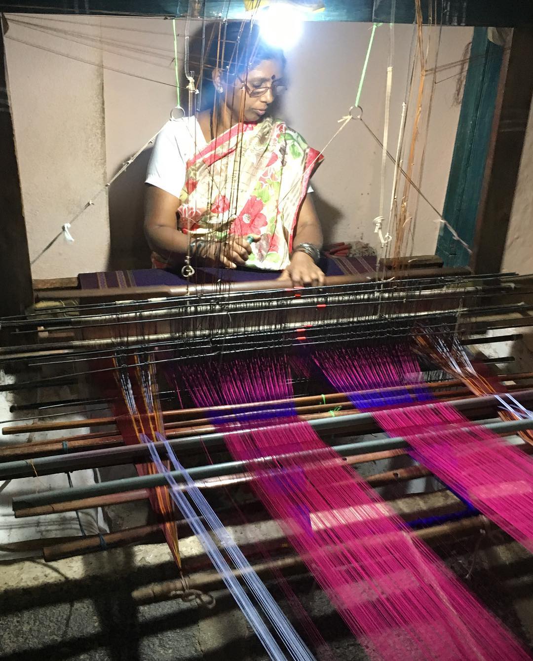 Lady weaving