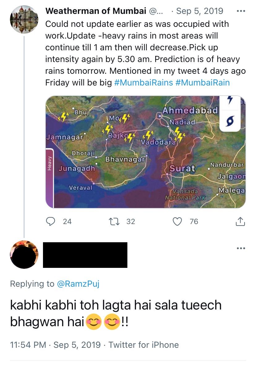 Weatherman of Mumbai's tweets