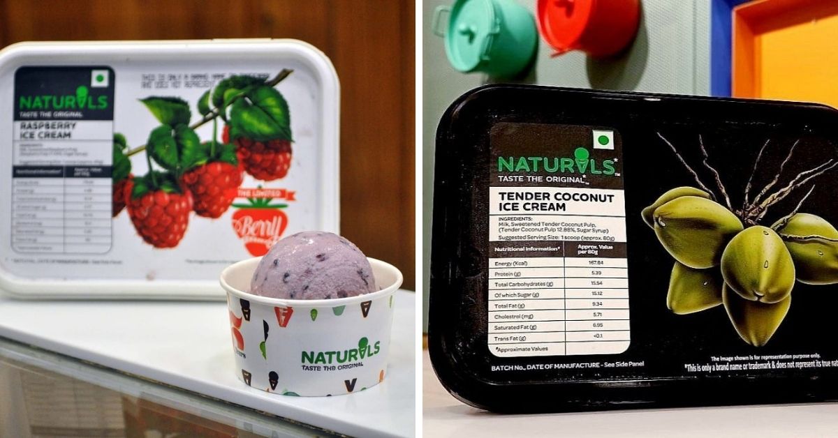 Naturals ice creams with real fruit pulp