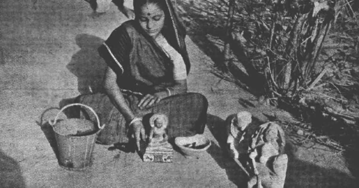 An artisan polishing artefacts