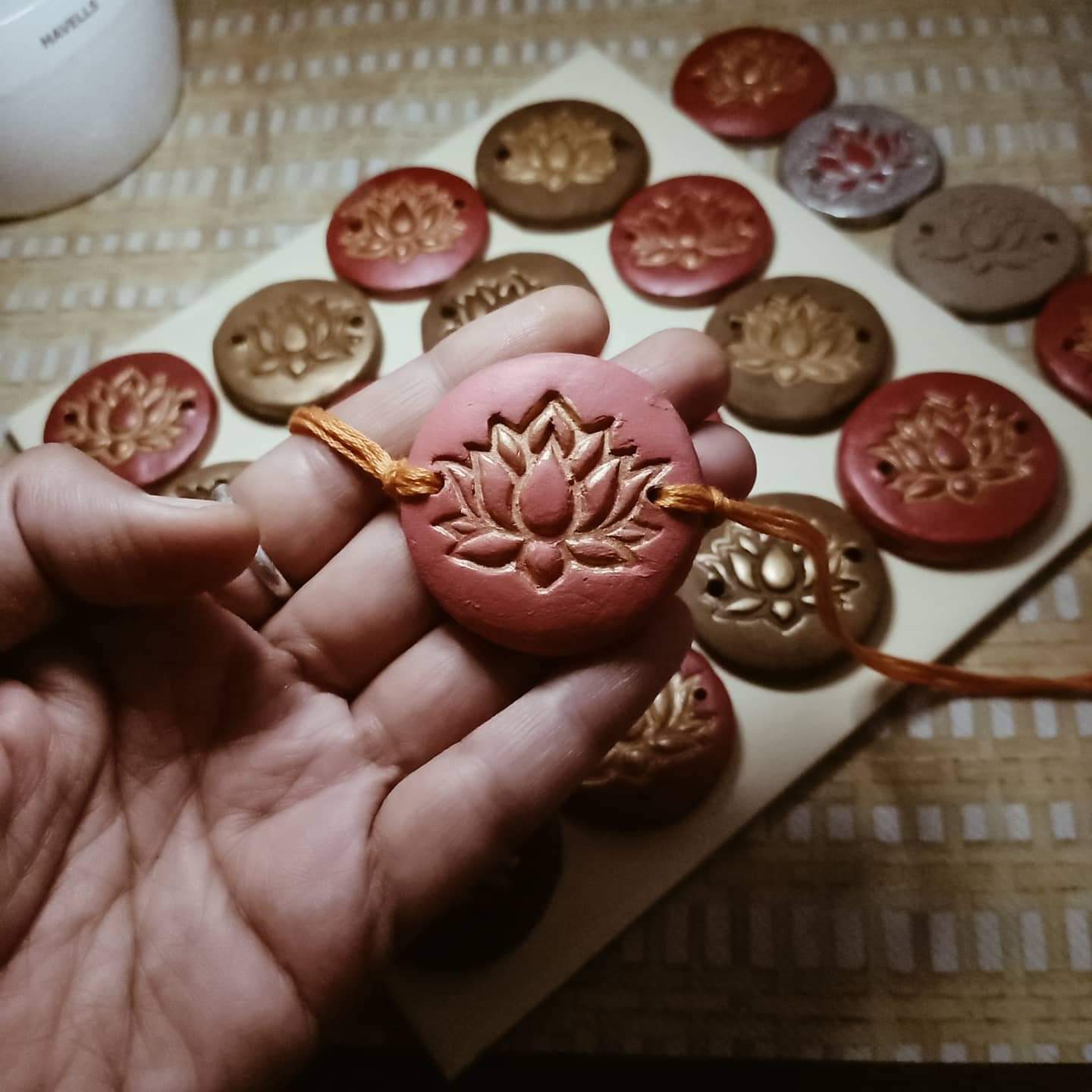 Eco friendly rakhis made using terracotta