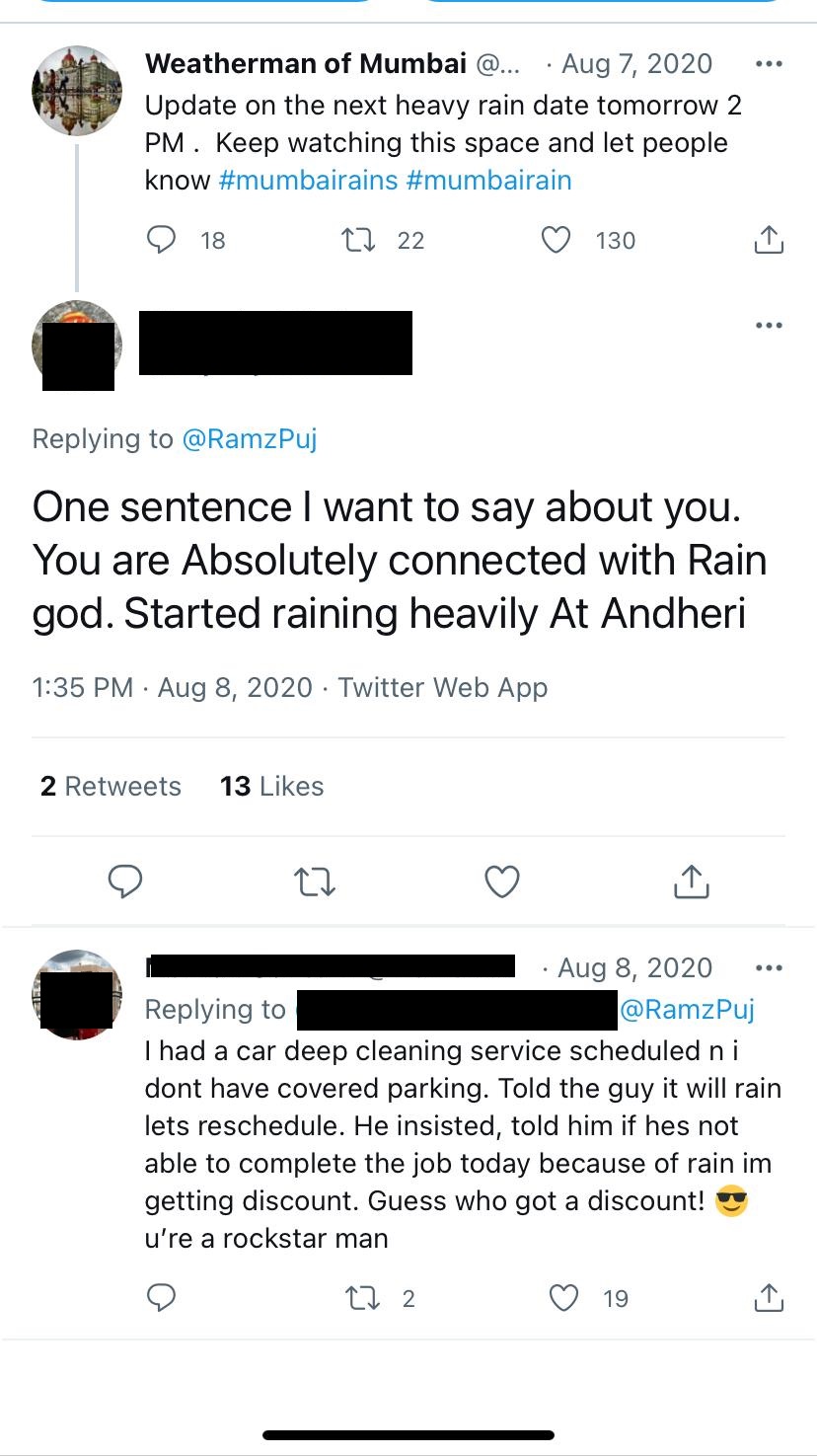 Weatherman of Mumbai's tweets