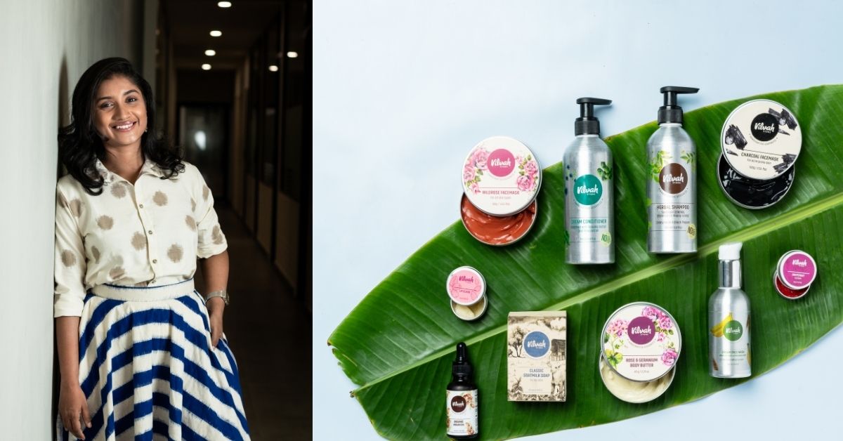 woman entrepreneur and natural skincake products