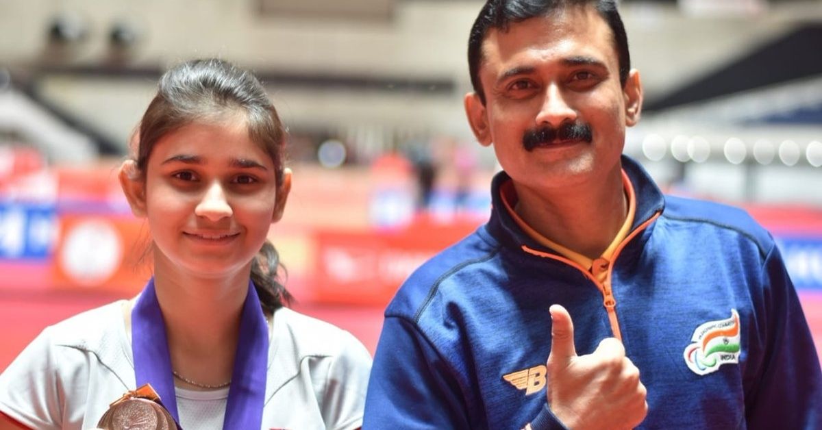 Coach Gaurav Khanna & Indian Para Badminton Player palak Kohli