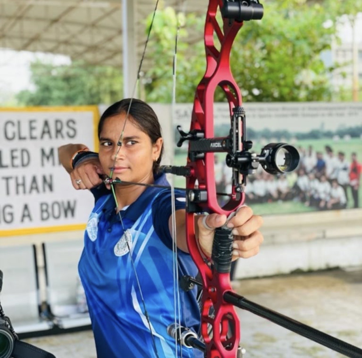 Jyoti Baliyan representing India for archery.