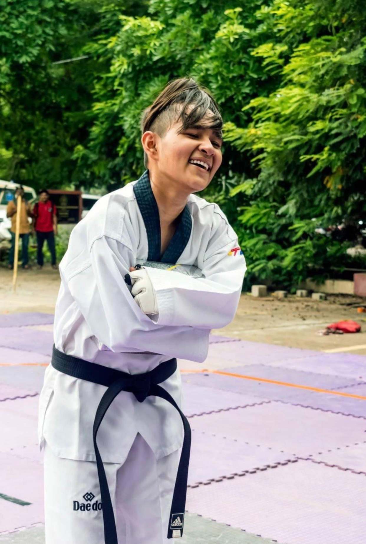 Aruna Tanwar representing India for taekwondo 