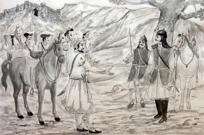 Shivaji Maharaj with Chhatrasal