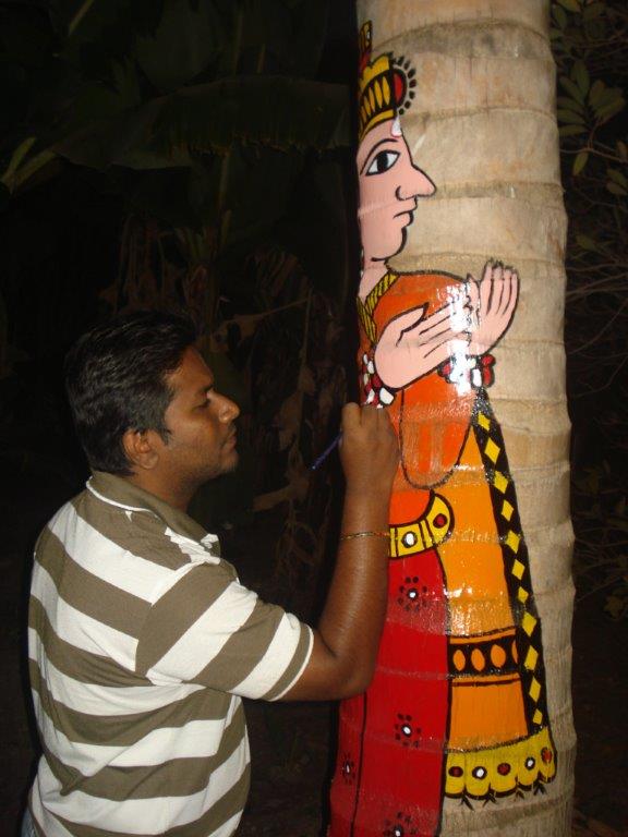 Chitrakathi painting can be done on any format