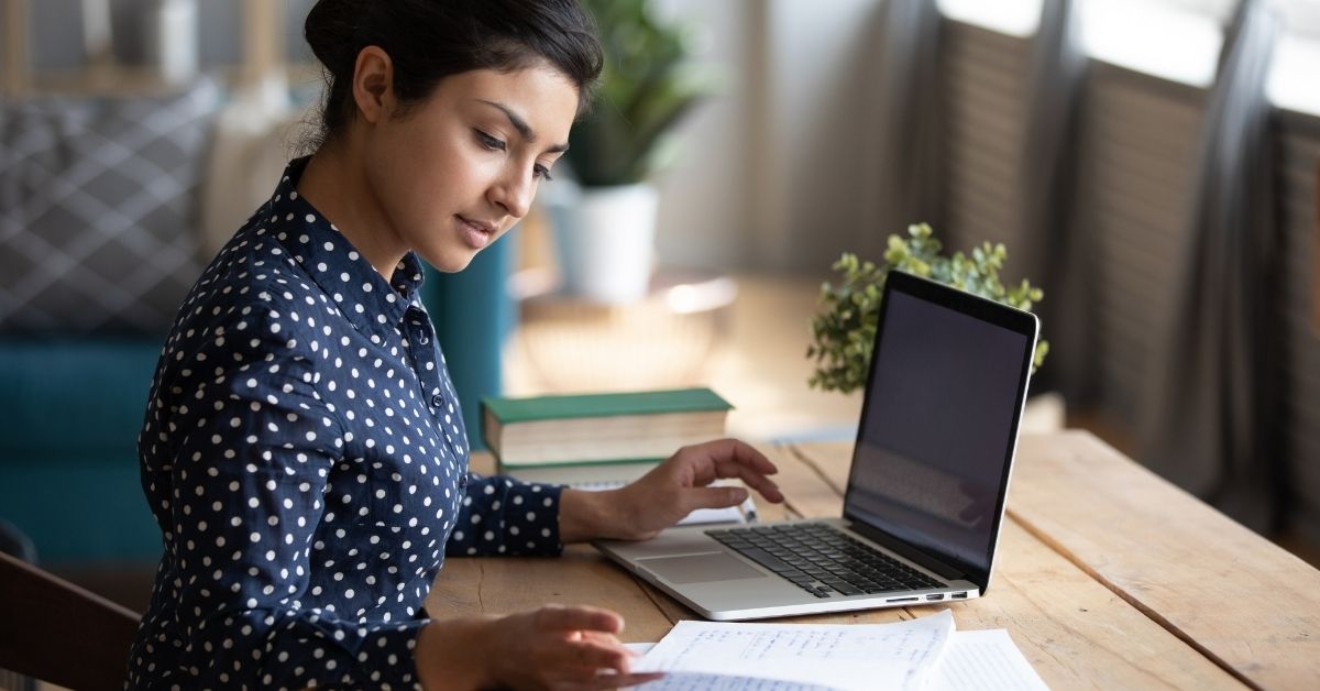 digital sign woman on computer