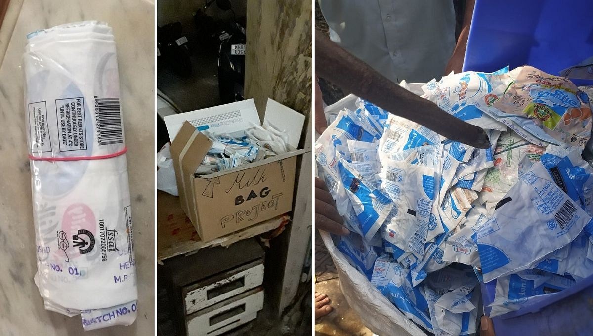 Empty Milk Packets Recycled