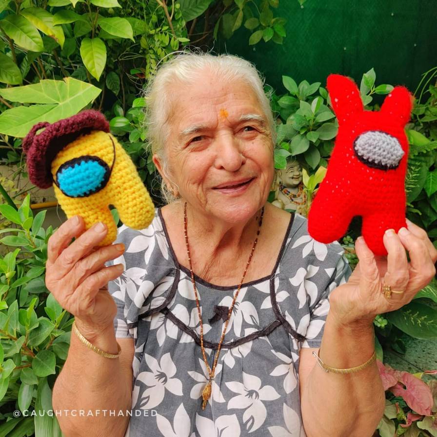 All handmade products are made by Sheela Bajaj, grandmother of Yukti