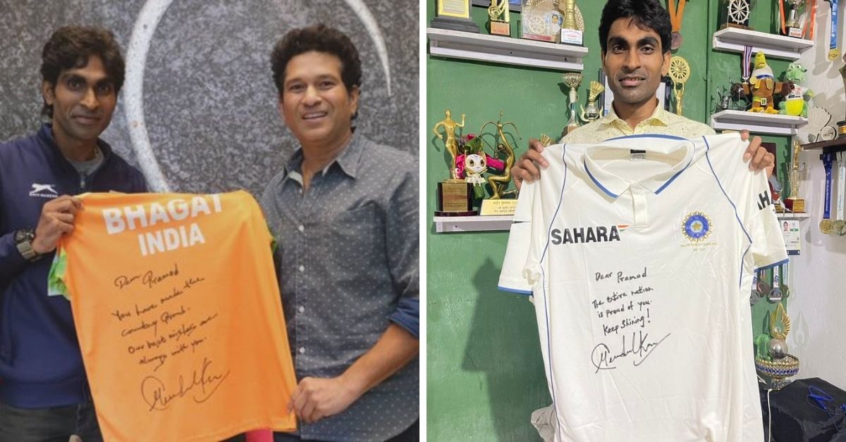 Pramod meets Sachin Tendulkar