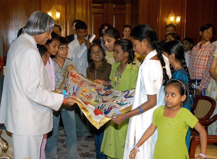 HIV positive children meet former president Dr. APJ Abdul Kalam